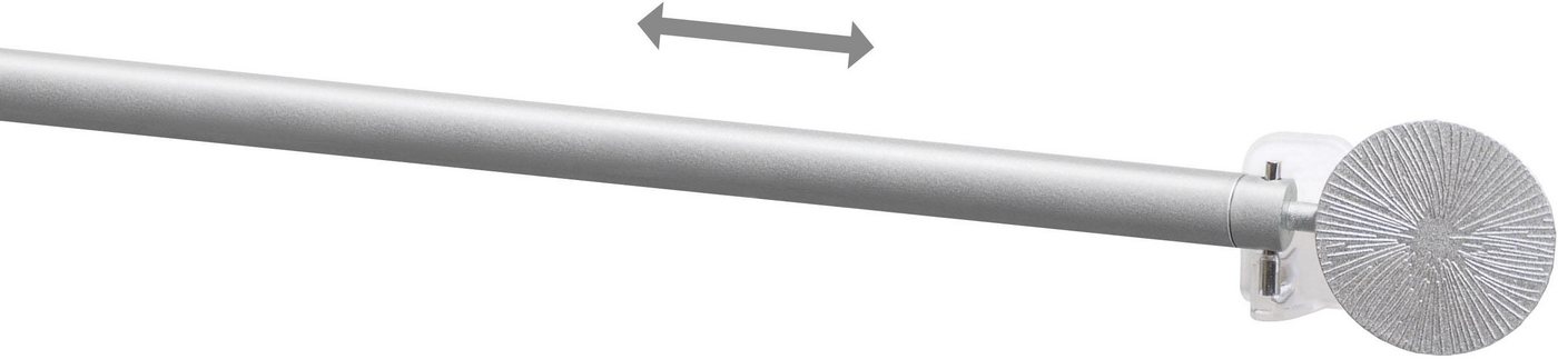 Good Life Scheibenstange Kreis, Ø 10 mm, 1-läufig, ausziehbar, ohne Bohren, geklebt, Kunststoff, Metall – Bild 3 von 5