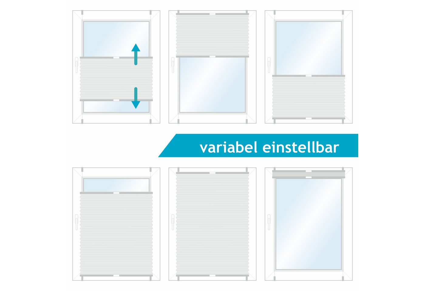 Good Life Wabenplissee Aris, verdunkelnd, ohne Bohren, verspannt, Klemmfix, Klemmfix - ohne Bohren, verdunkelnd – Bild 5 von 5