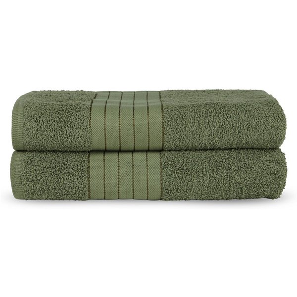 good morning Badetuch Uni Towels, Frottier (2-St), Baumwolle, Walkfrottee, Bordüre, 500 GSM, Einfarbig, ohne Aufhängung