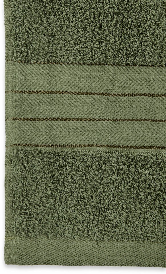 good morning Badetuch Uni Towels, Frottier (2-St), Baumwolle, Walkfrottee, Bordüre, 500 GSM, Einfarbig, ohne Aufhängung – Bild 3 von 5