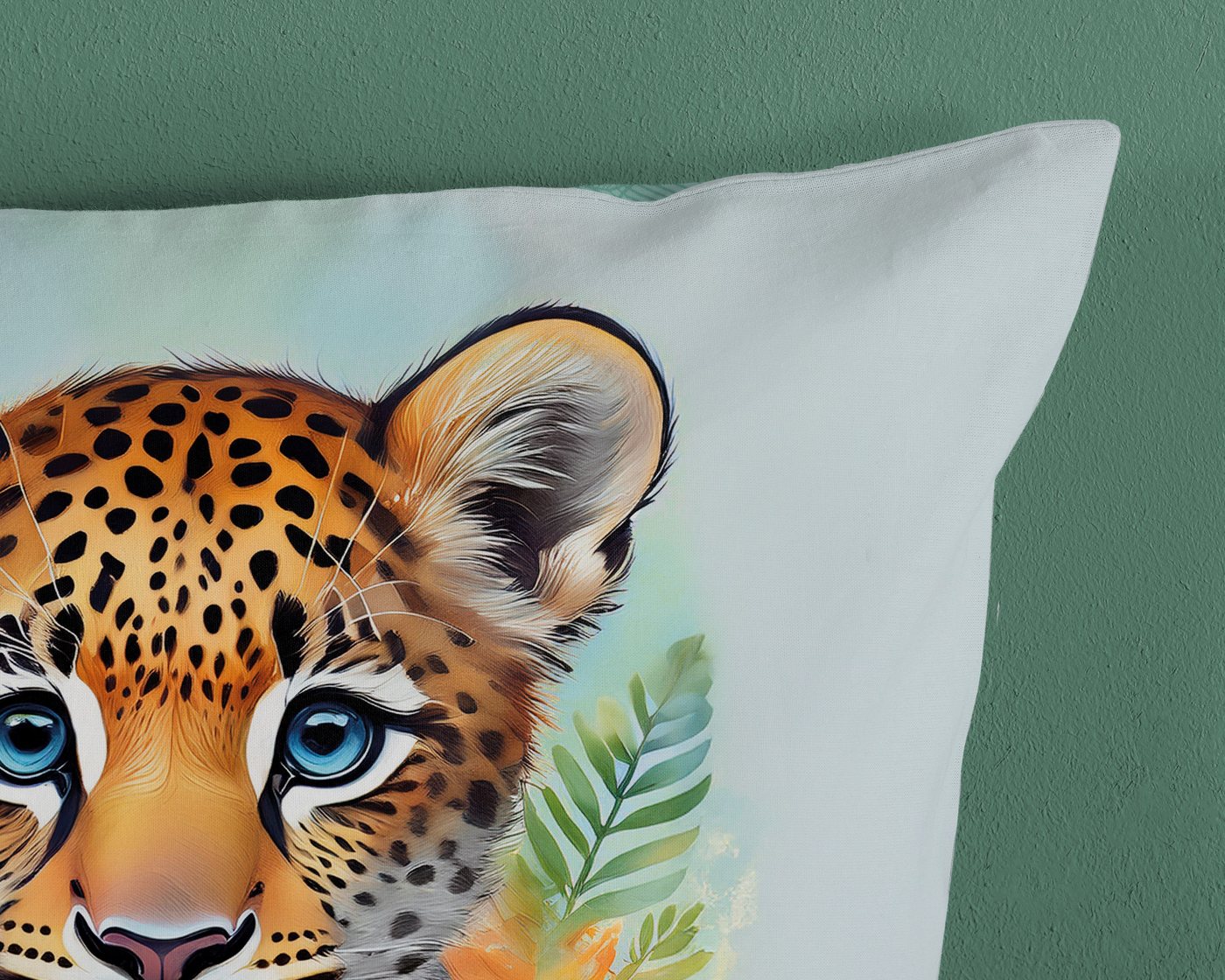 good morning Kinderbettwäsche Lodewijk, Renforcé, 2 teilig, Baumwolle, Renforcé, 135x200, Wendeoptik, Kind, Leopard, Boho – Bild 4 von 5