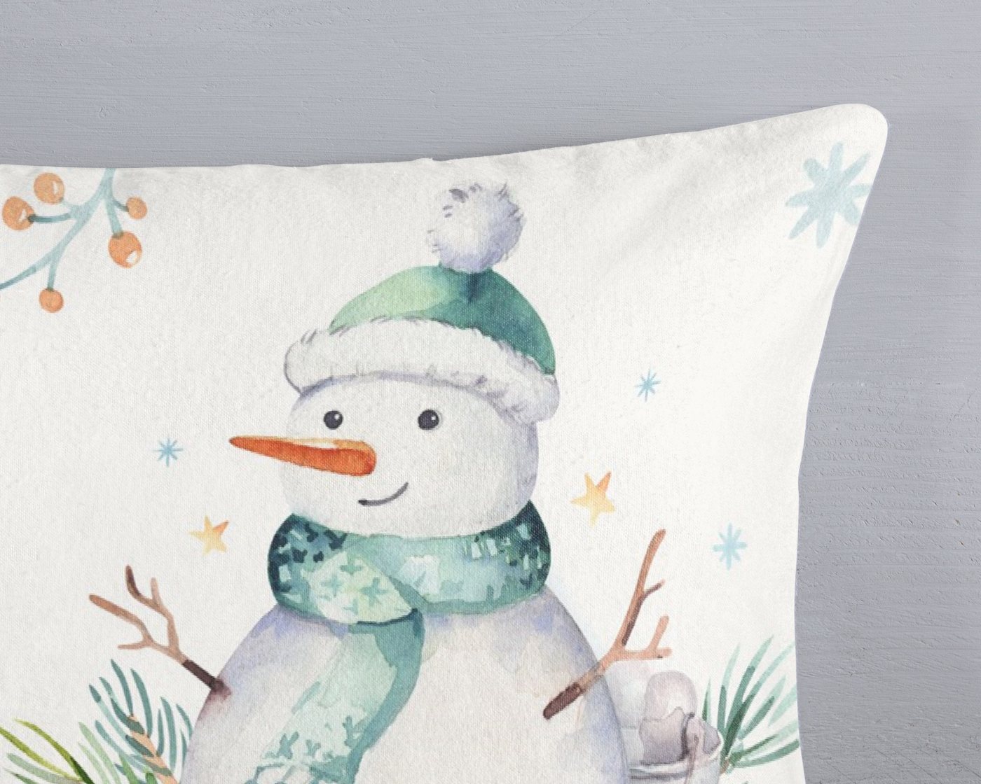 good morning Kinderbettwäsche Magicwinter, Biber, Flanell, 2 teilig, Flanell, Biber, 135x200, Winter, Warm, Wende, Kind, Schneemann, Weiß – Bild 4 von 4