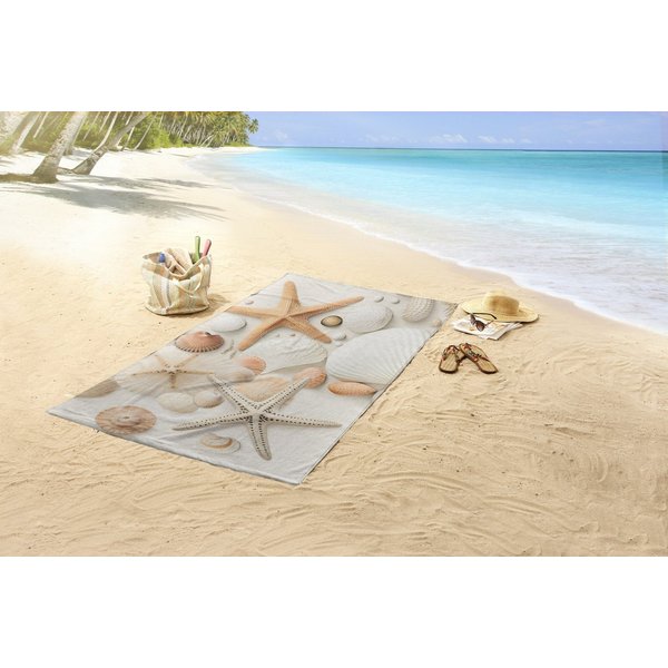 good morning Strandtuch Cote, Velours (Packung, 1-St), Mikrofaser, Velours, Strandtuch, saugfähig, leicht, 100x180