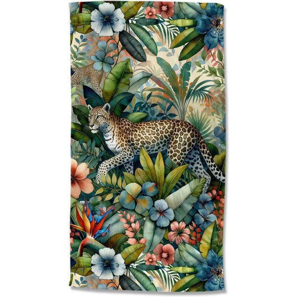 good morning Strandtuch Raza, Velours (Packung, 1-St), Mikrofaser, Velours, Strandtuch, saugfähig, leicht, 100x180