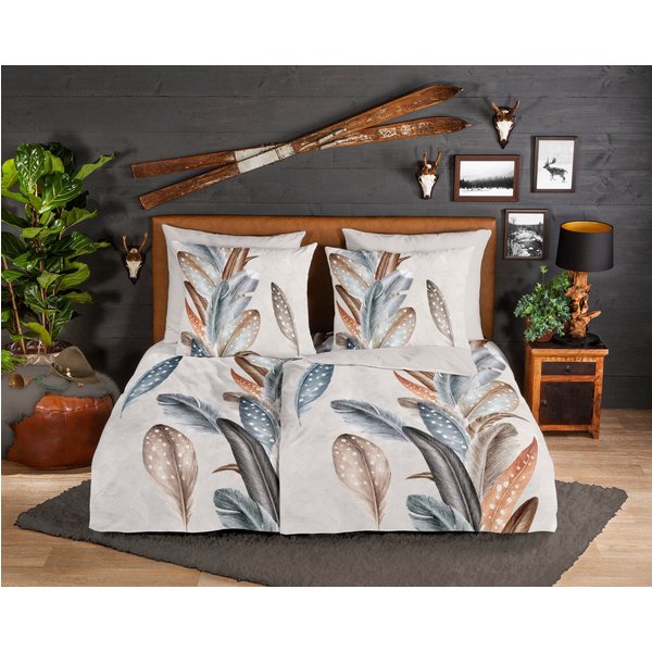 good morning Wendebettwäsche Eina, Biber, Flanell, 2 teilig, Biber, 135x200, Warm, Weich, Wendeoptik, Reißverschluss, Federn, Sand