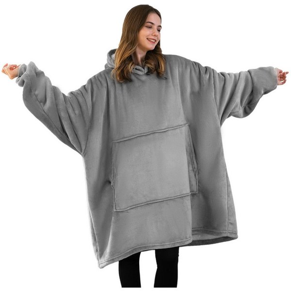 Wohndecke 98*100cm Tragebare Decke, wohndecke, Good Nite, Flauschiges Sherpa-Material, Schmutzresistent, Pflegeleicht