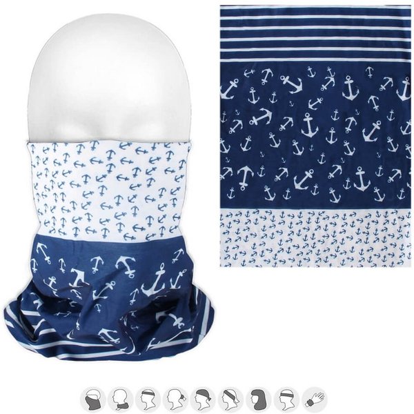 Goodman Design Loop Multifunktionstuch Maritimer Anker Klassiker Nahtlos, Elastisch, atmungsaktiv, stilvoll, angenehmes material und praktisch