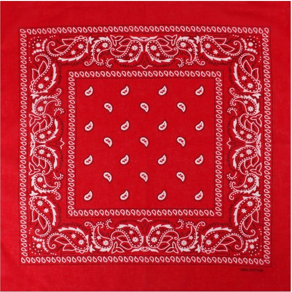 Goodman Design Modetuch Bandana Kopftuch Halstuch Rot Paisley, aus Baumwolle