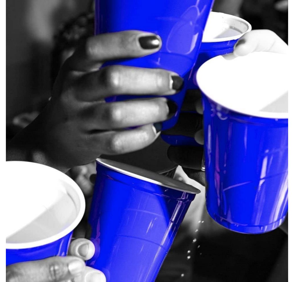 Goods+Gadgets Becher Wiederverwendbare Partybecher 50er Set – Dickwandige Beer Pong Becher, 50-tlg., Plastikbecher, Trinkbecher Getränkebecher – Bild 4 von 5