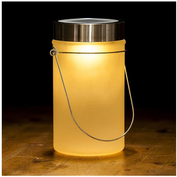 Goods+Gadgets LED Solarleuchte LED Einmachglas Solarleuchte – Solar Lampe für Garten, Terrasse & Deko, Solarglas