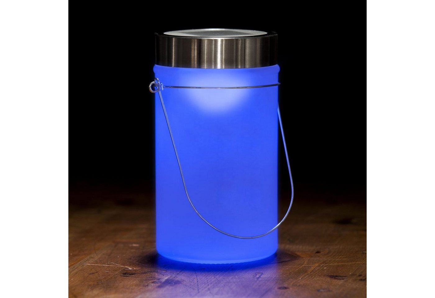 Goods+Gadgets LED Solarleuchte LED Einmachglas Solarleuchte – Solar Lampe für Garten, Terrasse & Deko, Solarglas – Bild 4 von 5