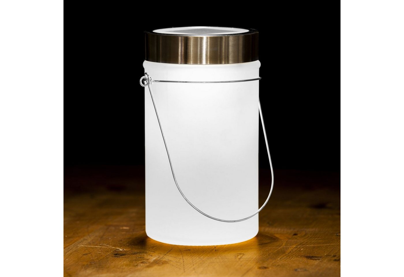Goods+Gadgets LED Solarleuchte LED Einmachglas Solarleuchte – Solar Lampe für Garten, Terrasse & Deko, Solarglas – Bild 5 von 5