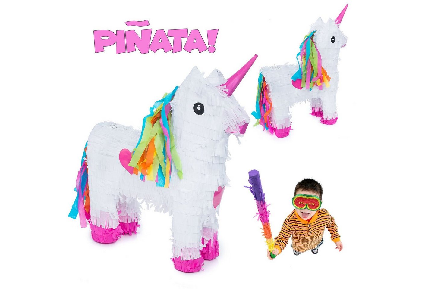 Goods+Gadgets Papierdekoration Papier-Piñata–Befüllbare Party-Piñata für Kindergeburtstage & Formen, Party-Dekoration zum Befüllen – Bild 3 von 5
