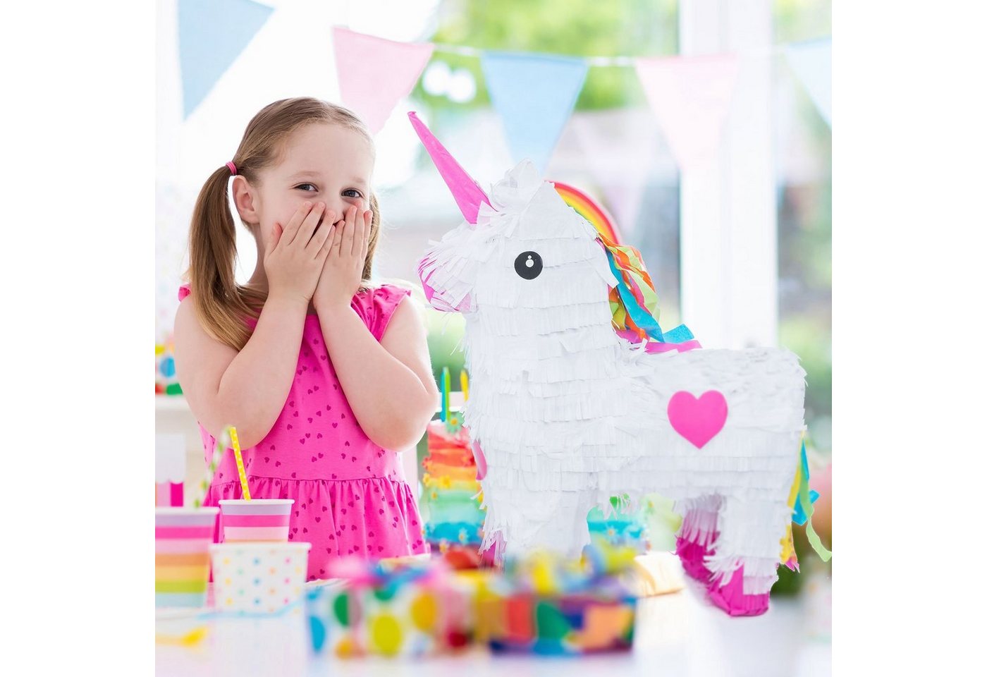 Goods+Gadgets Papierdekoration Papier-Piñata–Befüllbare Party-Piñata für Kindergeburtstage & Formen, Party-Dekoration zum Befüllen – Bild 4 von 5