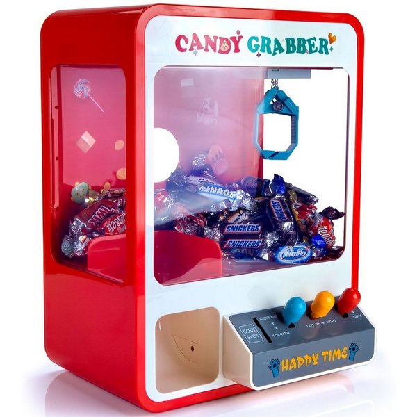Goods+Gadgets Spieltisch Spieltisch Candy Grabber – Süßigkeitenautomat & Greifautomat mit USB, (Süßigkeitenautomat Süßigkeiten Greifautomat), Spielautomat mit U