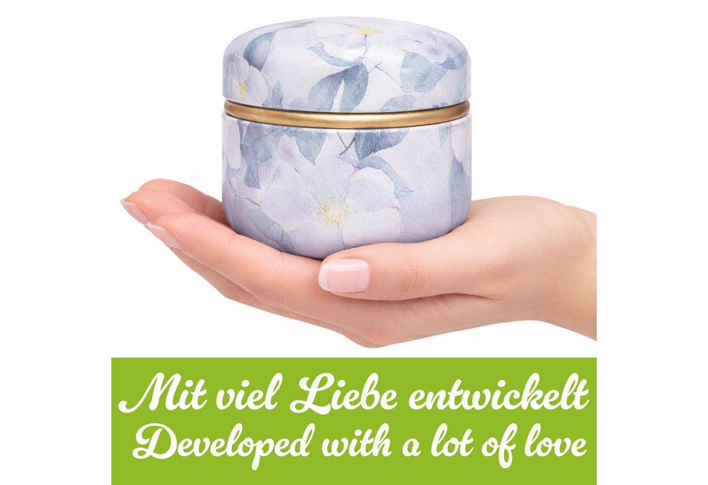 Goodwei Teedose Matcha-Teedose, white blossom, Weißblech, (3-tlg) – Bild 4 von 5