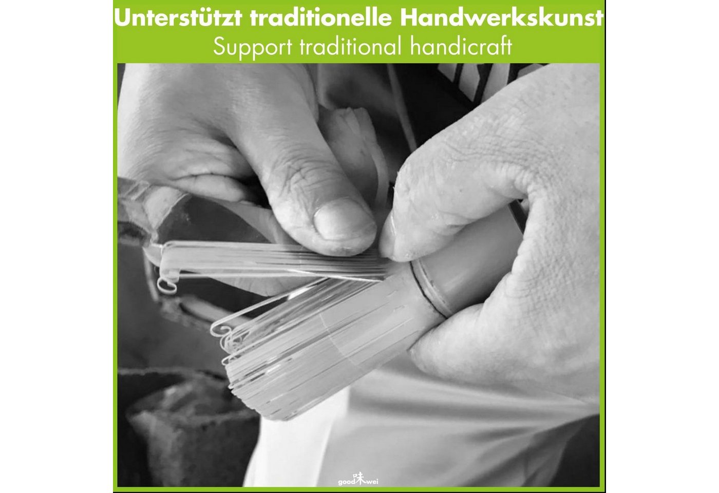 Goodwei Teelöffel Set Matcha-Löffel & -Besen, weiß,120 Borsten (2 Stück), Handgefertigt – Bild 2 von 3