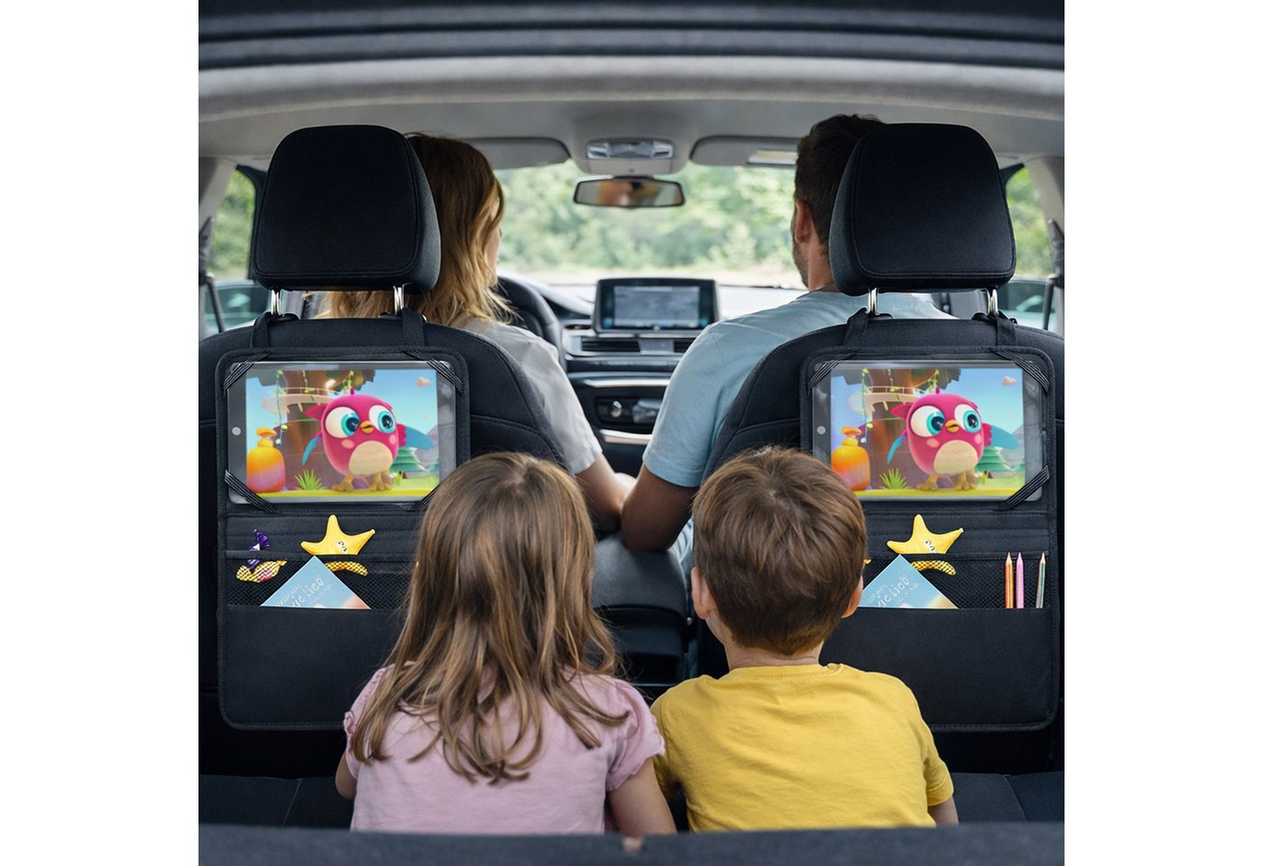 GORANDO Rücksitzorganizer Auto-Rückenlehnentasche Tablet Organizer für Auto Rücksitz 2 Stück (2-tlg) – Bild 2 von 5