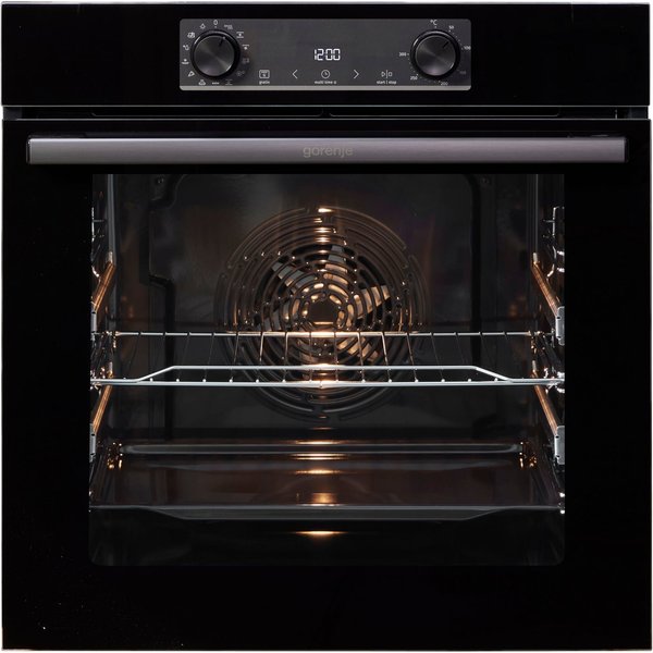 GORENJE Backofen BOS6737E09BGOT, mit 2-fach-Teleskopauszug, Pizzafunktion mit 300 °C – perfekt für Pizza, Focaccia und mehr!