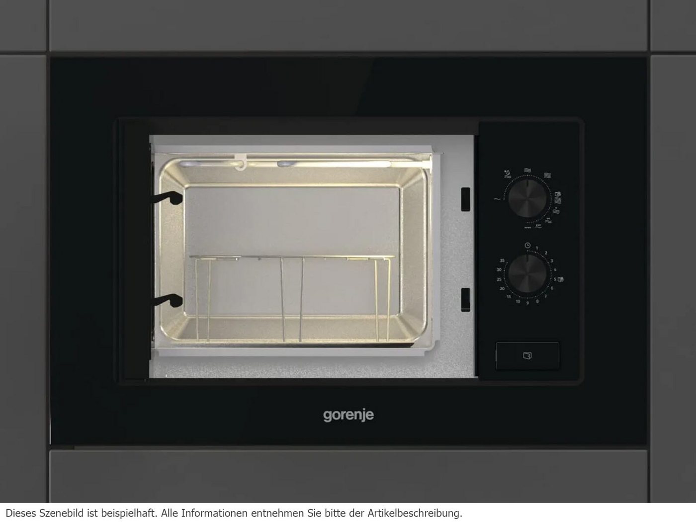 GORENJE Einbau-Mikrowelle, Grill, Mikrowelle, echte Glasfront, Einfache Handhabung in schickem Design – Bild 4 von 5