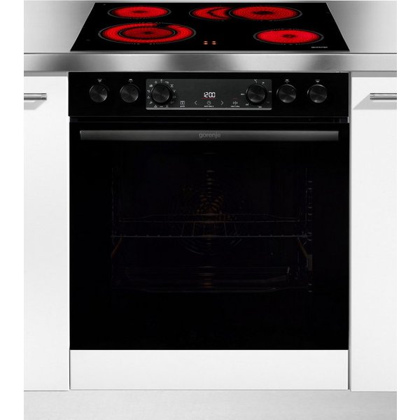 GORENJE Elektro-Herd-Set Pacific Herd Set, mit 1-fach-Teleskopauszug, Aqua Clean, Pizzafunktion mit 300 °C – perfekt für Pizza, Focaccia und mehr!