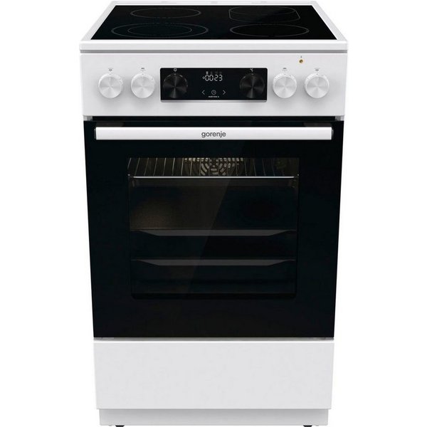 GORENJE Elektro-Standherd GECS5C70WA, mit 1-fach-Teleskopauszug, Aqua Clean, Knusprig genießen – ganz ohne Extra-Kalorien - dank AirFry-Funktion