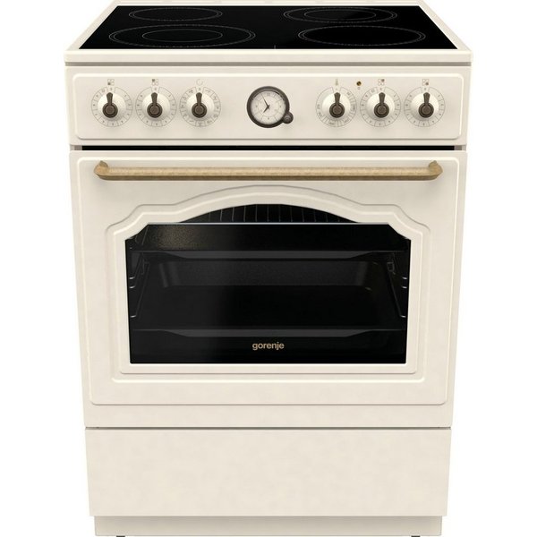 GORENJE Elektro-Standherd GECS6B70CL, Aqua Clean, Retro Design. Zeitlose Eleganz für jede Küche