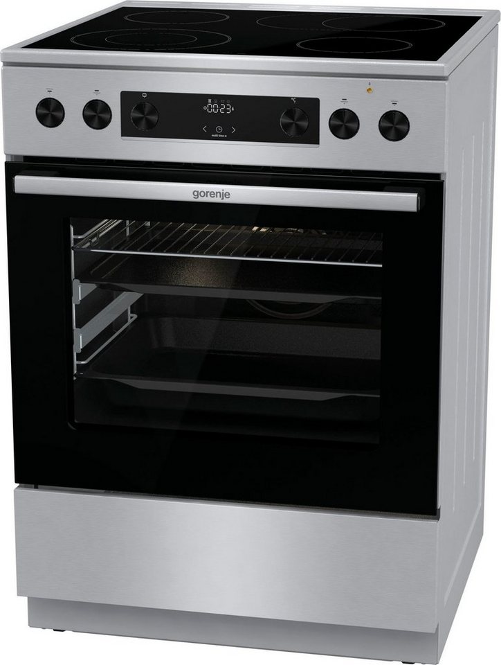 GORENJE Elektro-Standherd GECS6C70, mit 2-fach-Teleskopauszug, Aqua Clean, Knusprig genießen – ganz ohne Extra-Kalorien - dank AirFry-Funktion – Bild 3 von 5