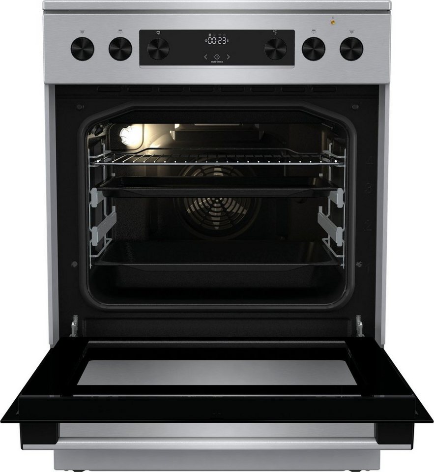 GORENJE Elektro-Standherd GECS6C70, mit 2-fach-Teleskopauszug, Aqua Clean, Knusprig genießen – ganz ohne Extra-Kalorien - dank AirFry-Funktion – Bild 4 von 5