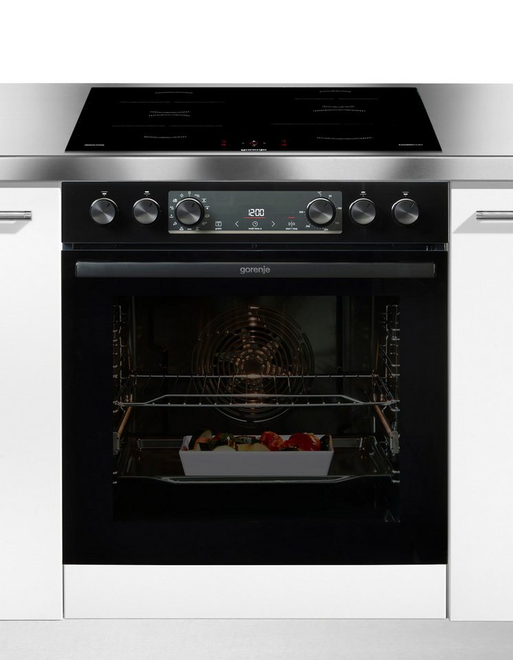 GORENJE Induktions Herd-Set Pacific Induktion 2021, mit 1-fach-Teleskopauszug, Aqua Clean, Pizzafunktion mit 300 °C – perfekt für Pizza, Focaccia und mehr! – Bild 2 von 5