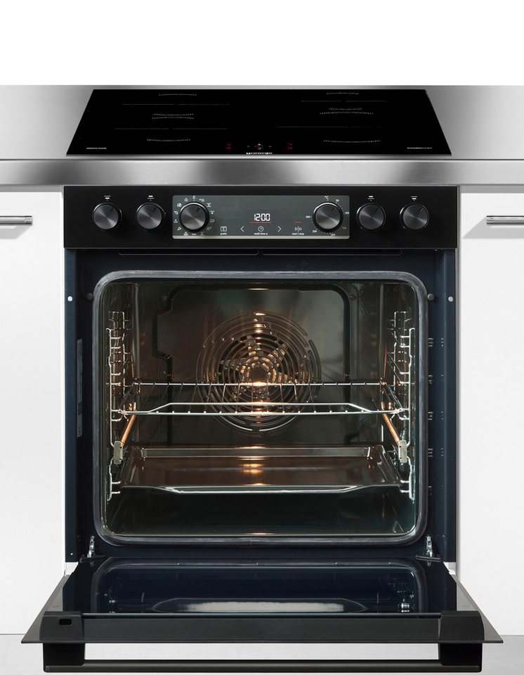 GORENJE Induktions Herd-Set Pacific Induktion 2021, mit 1-fach-Teleskopauszug, Aqua Clean, Pizzafunktion mit 300 °C – perfekt für Pizza, Focaccia und mehr! – Bild 3 von 5