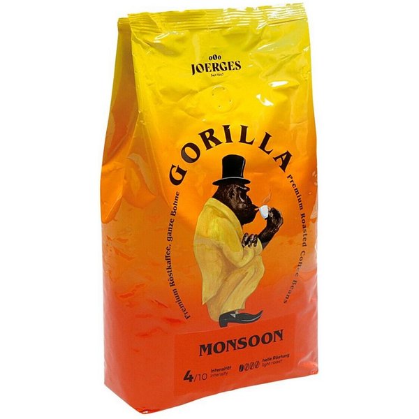 Gorilla Kaffee Monsoon, 1 kg, ganze Bohnen