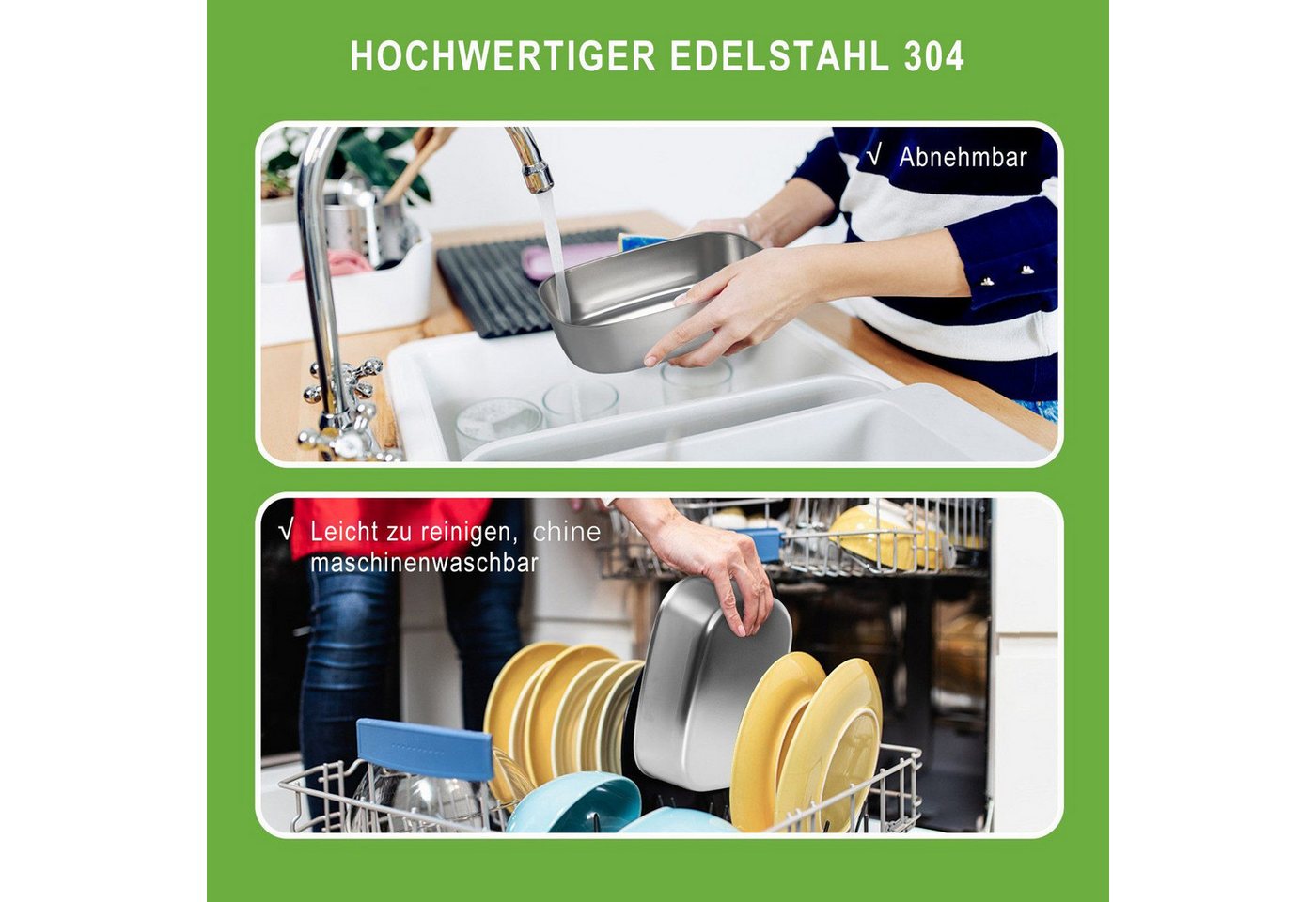 Gotoll Elektrische Lunchbox 1,95L Elektrische Lunchbox Brotdose 110V-220V für Auto & Zuhause, Edelstahl, (60W Schnellheizung, Edelstahl‑Innenbehälter), Elektris – Bild 5 von 5