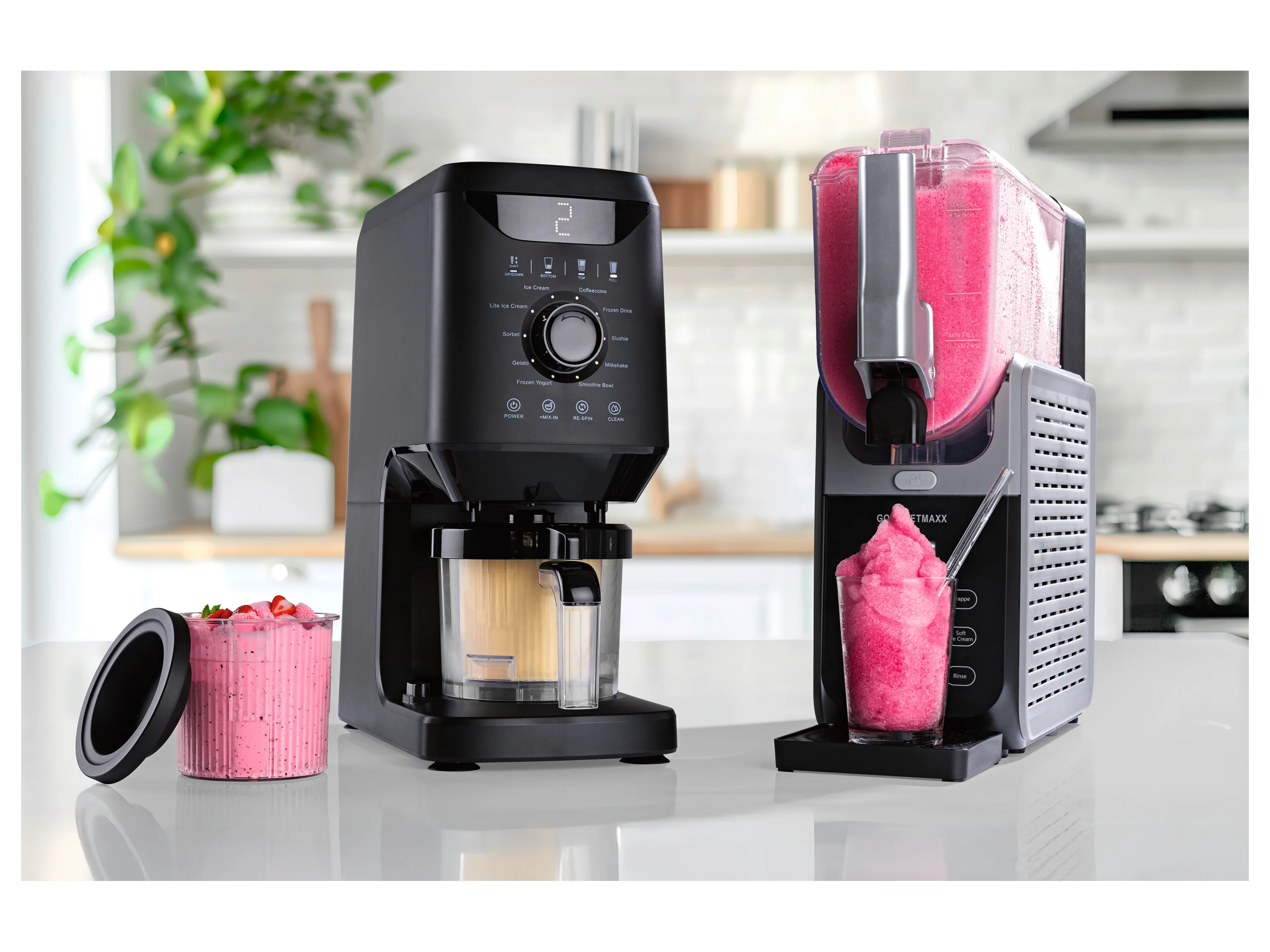 GOURMETmaxx Eismaschine Slushy Ice Maker 200W schwarz/grau Slush/Slushy Maschine 2.8 l 19174 – Bild 2 von 4