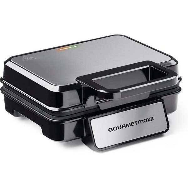 GOURMETmaxx Waffeleisen Waffelautomat Waffelmaker, 1200,00 W, für 2 Belgische Waffeln Antihaft Cool-Touch Griff