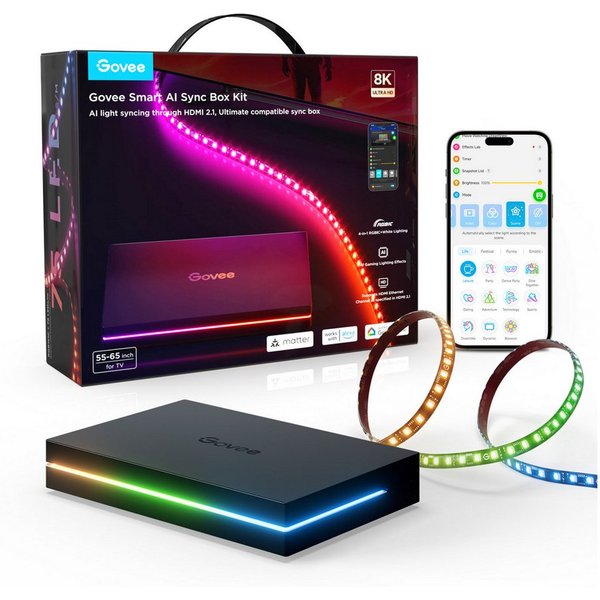 Govee Govee AI Sync Box 2 (55–65 Zoll) Smarte Lampe
