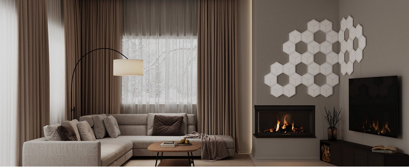 Govee Govee Glide Hexagon Light Panels Ultra, 7er-Pack Smarte Lampe – Bild 2 von 3