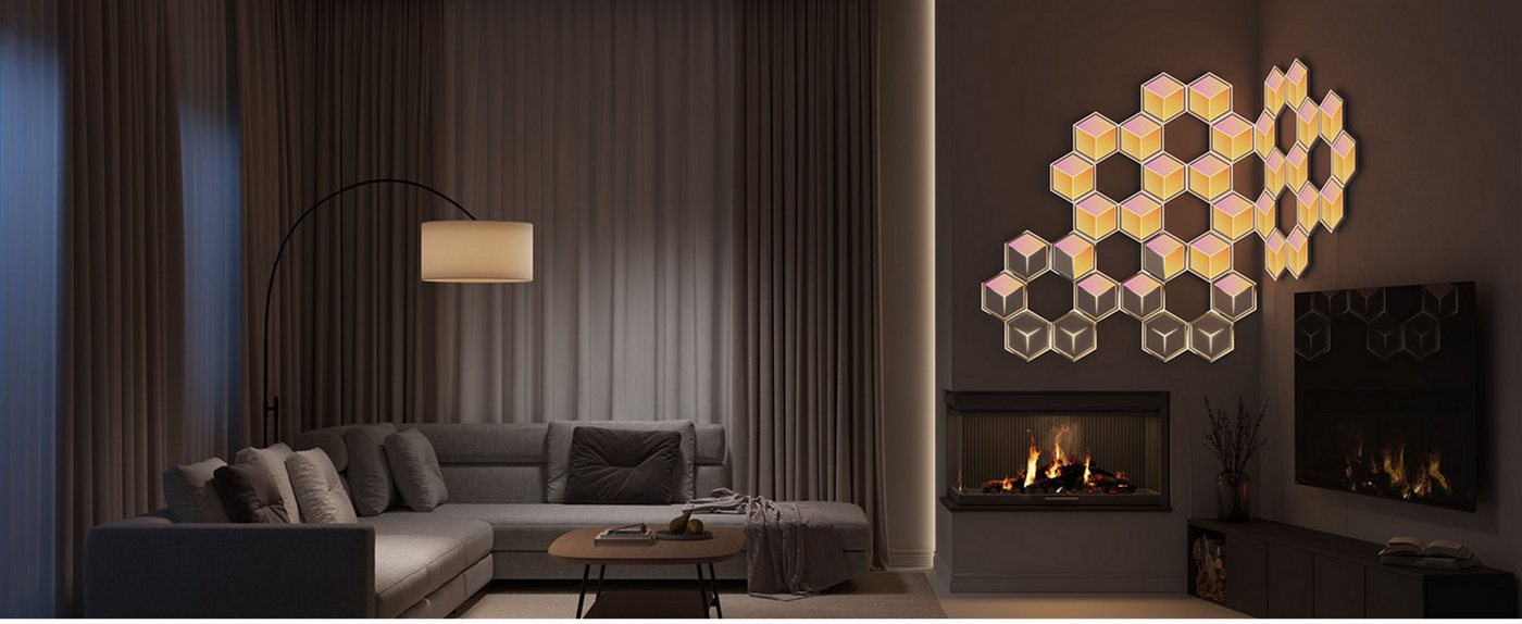 Govee Govee Glide Hexagon Light Panels Ultra, 7er-Pack Smarte Lampe – Bild 3 von 3