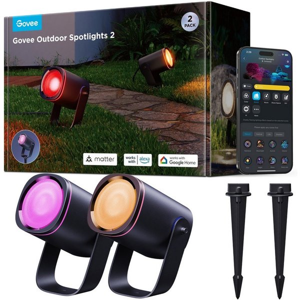 Govee Govee RGBICWW Außenstrahler Smarte Lampe