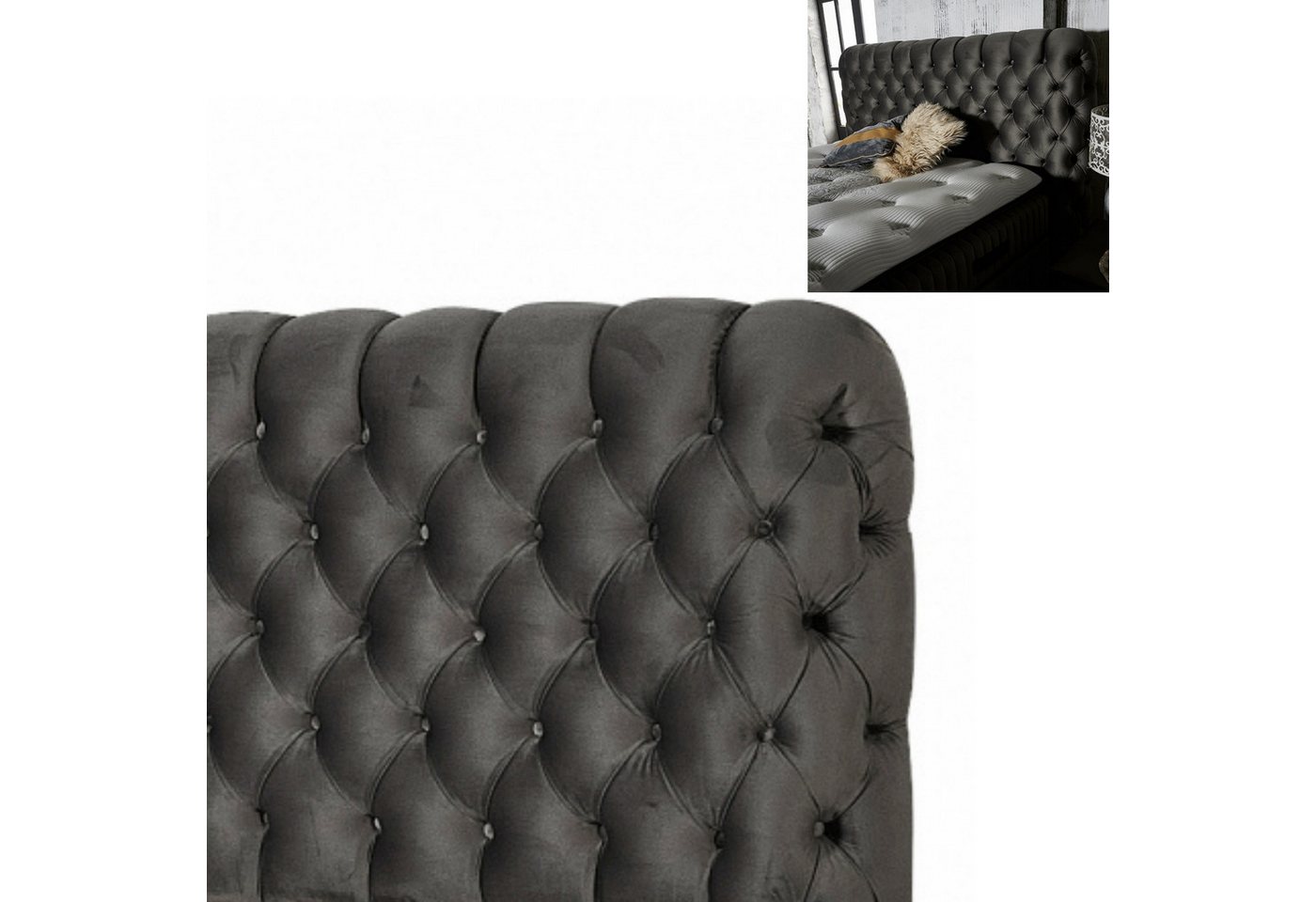 gowoll Boxspringbett mit Matratze mit Topper Comfort Bett Set Doppelbett, Polsterbett (Set, 4-St., 2 Bettkästen, 1 Matratze, 1 Kopfteil (Nachttisch optional), S – Bild 5 von 5