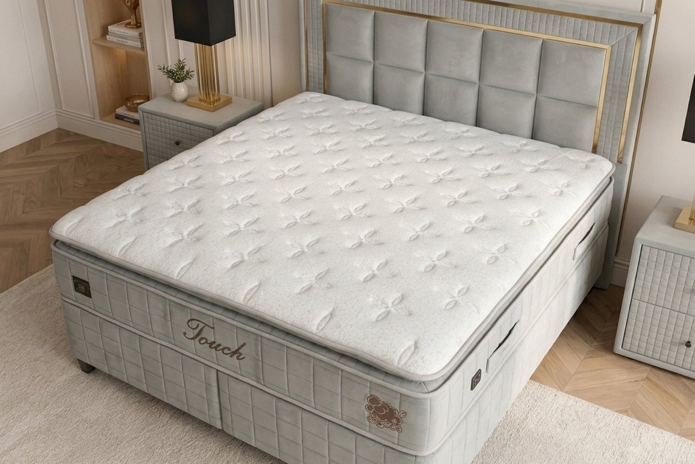 gowoll Boxspringbett Wooltouch Stauraumbett, Doppelbett inkl. Matratze (Set, erhältlich in den Größen 140x200cm, 160x200cm und 180x200cm), inkl. zwei Bettkästen – Bild 5 von 5