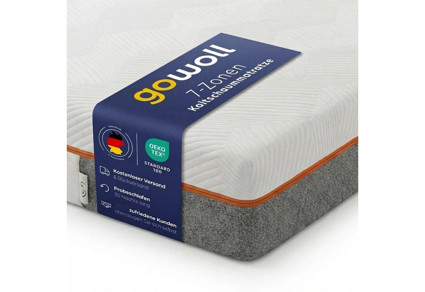Visco-Matratze Boxspring Matratze, Viscoschaum Matratze Reißverschluss, gowoll, 22 cm hoch, 140x200-160x200 Mattress – Bild 4 von 5
