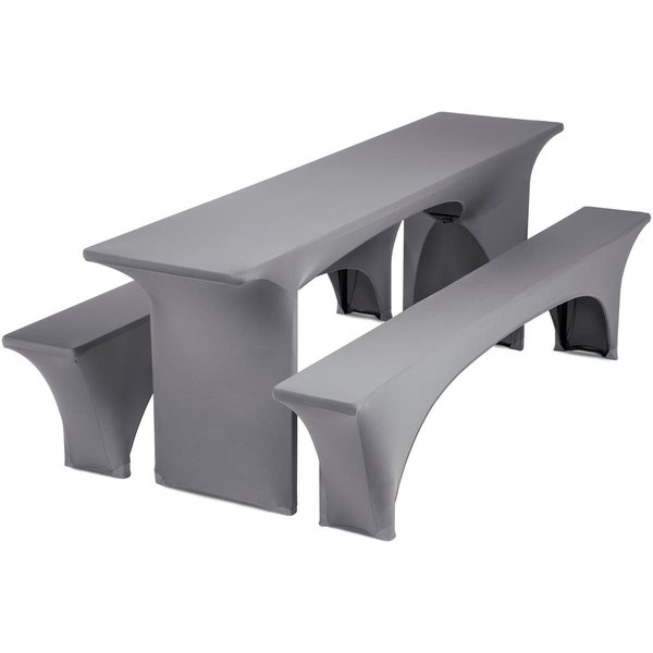 Gräfenstayn Hussen-Set Biertischhussen Bierzeltgarnitur 50cm 70cm, Biertischhussen 3 tlg Bierzeltgarnitur 50cm oder 70cm breite