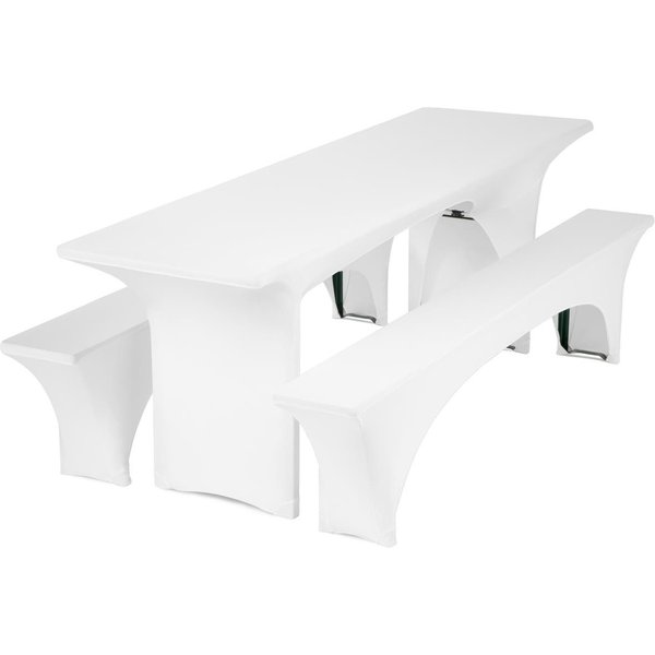 Gräfenstayn Hussen-Set Biertischhussen Bierzeltgarnitur 50cm 70cm, Biertischhussen 3 tlg Bierzeltgarnitur 50cm oder 70cm breite