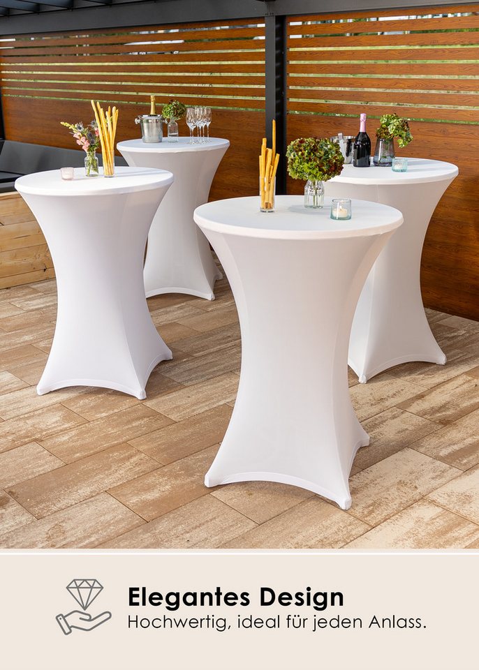 Gräfenstayn Stehtischhusse Stretchbezug Stehtisch Hussen, Elegante Stehtischhusse für Bistrotische – Bild 2 von 5