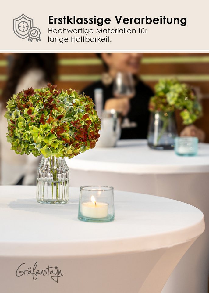 Gräfenstayn Stehtischhusse Stretchbezug Stehtisch Hussen, Elegante Stehtischhusse für Bistrotische – Bild 5 von 5