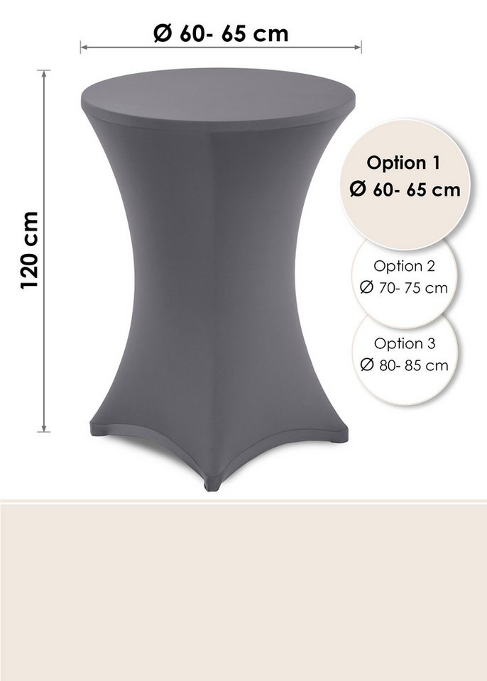 Gräfenstayn Stehtischhusse Stretchbezug Stehtisch Hussen, Elegante Stehtischhusse für Bistrotische – Bild 3 von 5