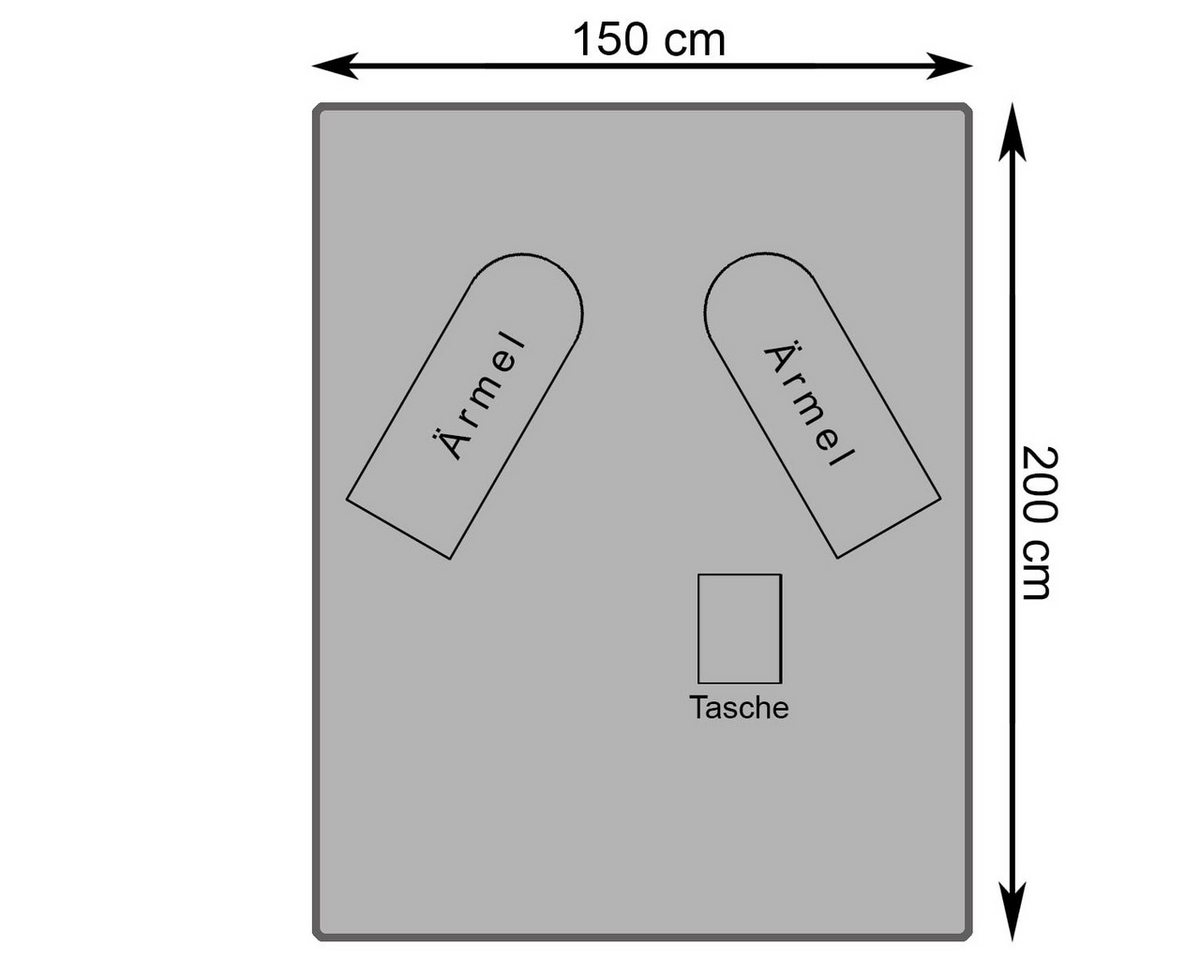 Wohndecke flauschige, tragbare Kuscheldecke mit Ärmeln ohne Fußtasche, Gräfenstayn, warme Ärmeldecke - TV Decke zum Anziehen - 200x150 cm – Bild 5 von 5