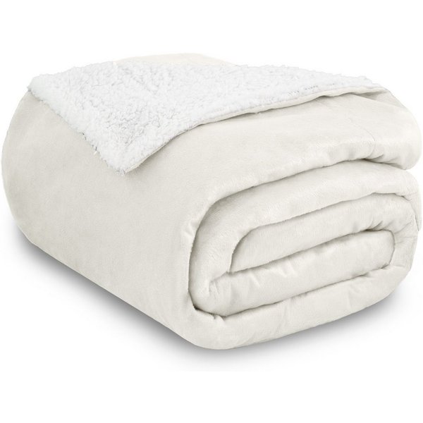 Wohndecke in Lammfell-Optik Kuscheldecke weich & flauschig - Sherpa Fleecedecke, Gräfenstayn, Warme Wolldecke & Sofaüberwurf Tagesdecke für Couch & Sofa