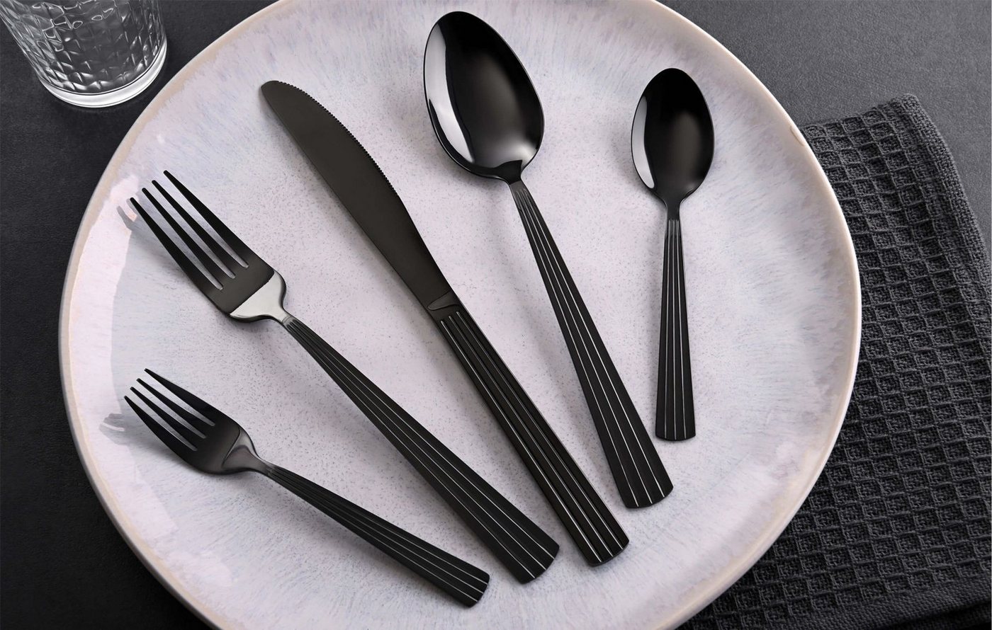 GRÄWE Besteck-Set (20-tlg), 4 Personen, Besteckset Athen, 20-teilig, 4 Personen, schwarz – Bild 2 von 3